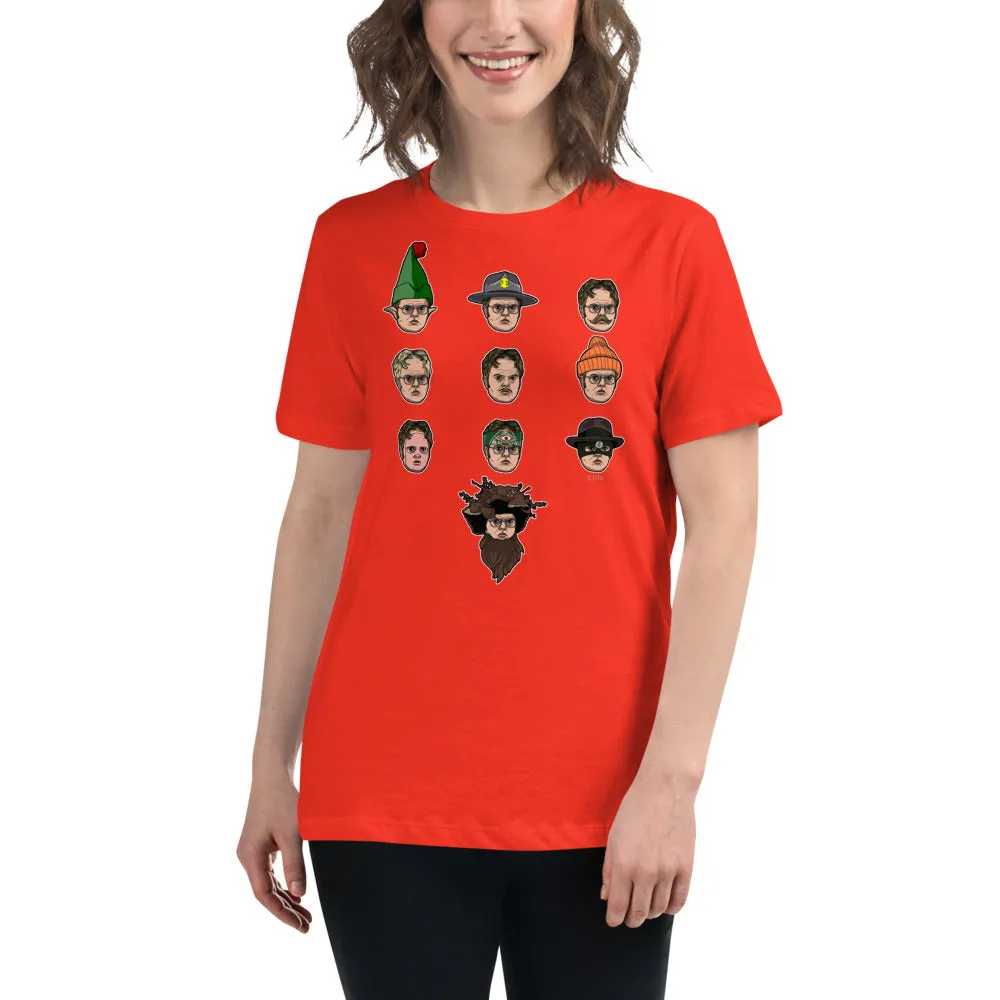 Faces of Dwight Women's Relaxed T-Shirt