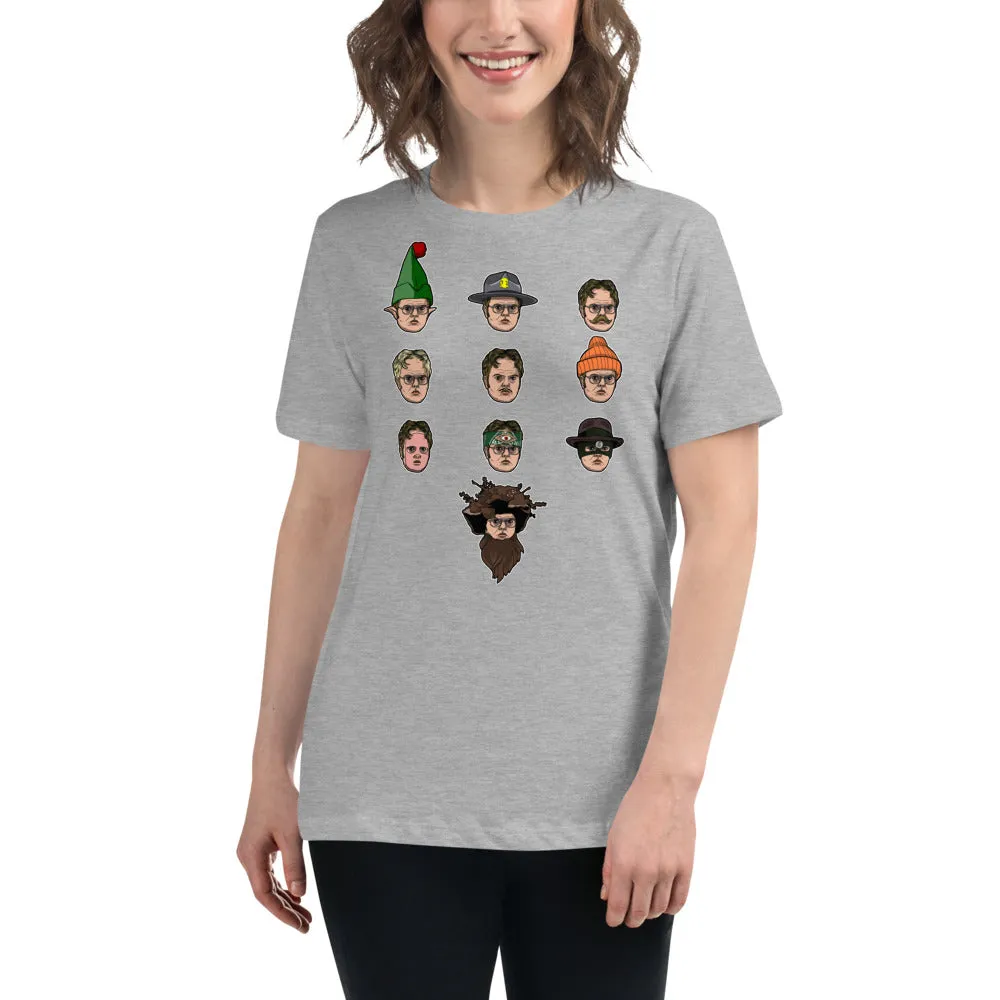 Faces of Dwight Women's Relaxed T-Shirt