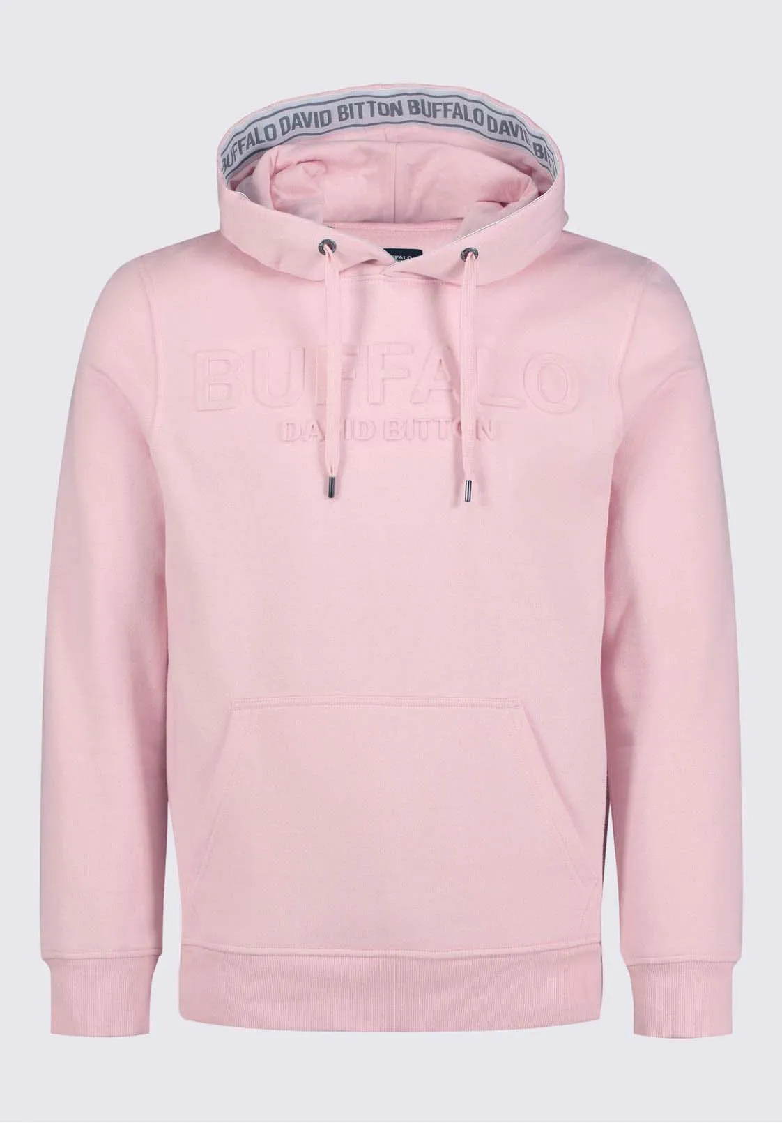 Fadol Men's Fleece Hoodie in Shell Pink  - BPM13610V