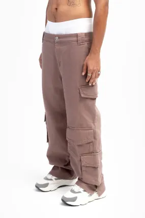 FIVE POCKET DEEP TAUPE CARGO PANTS