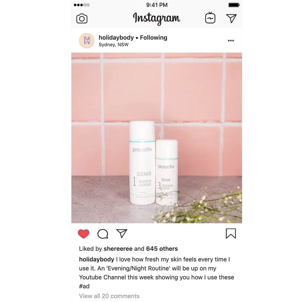 Flat Lay Instagram Backdrop - 'Clovelly' Pink Square Tiles (56cm x 87cm)