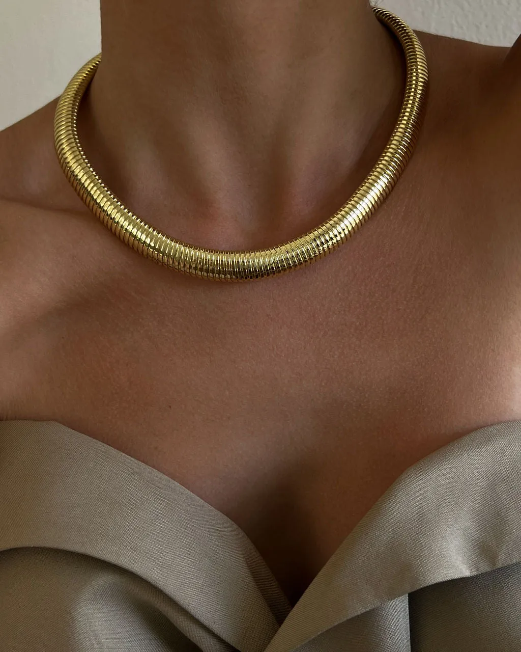 Flex Snake Chain Necklace- Gold