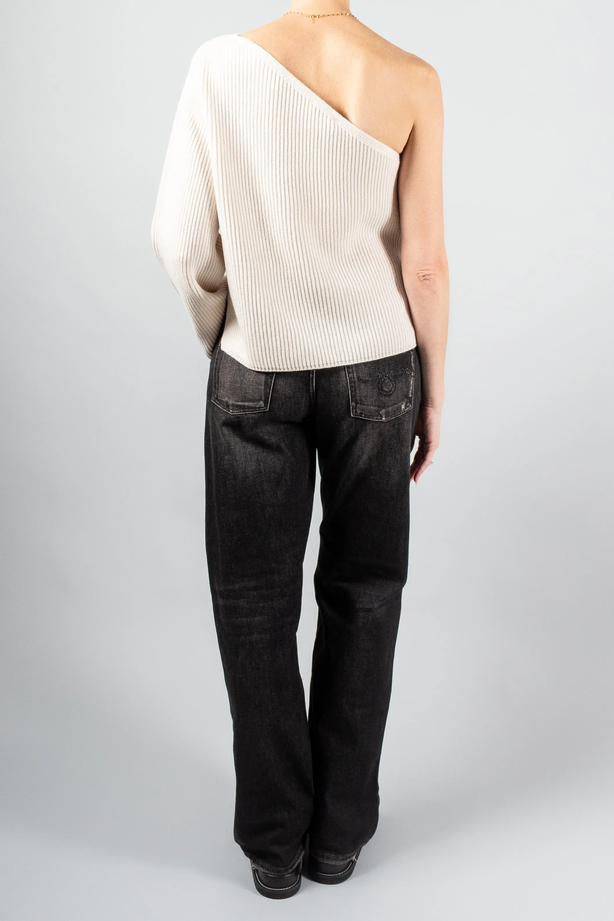 Forte Forte Rib Knit One Shoulder Sweater