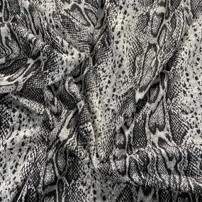 FS720 Jacquard Snake Skin Stretch Knit Fabric Grey