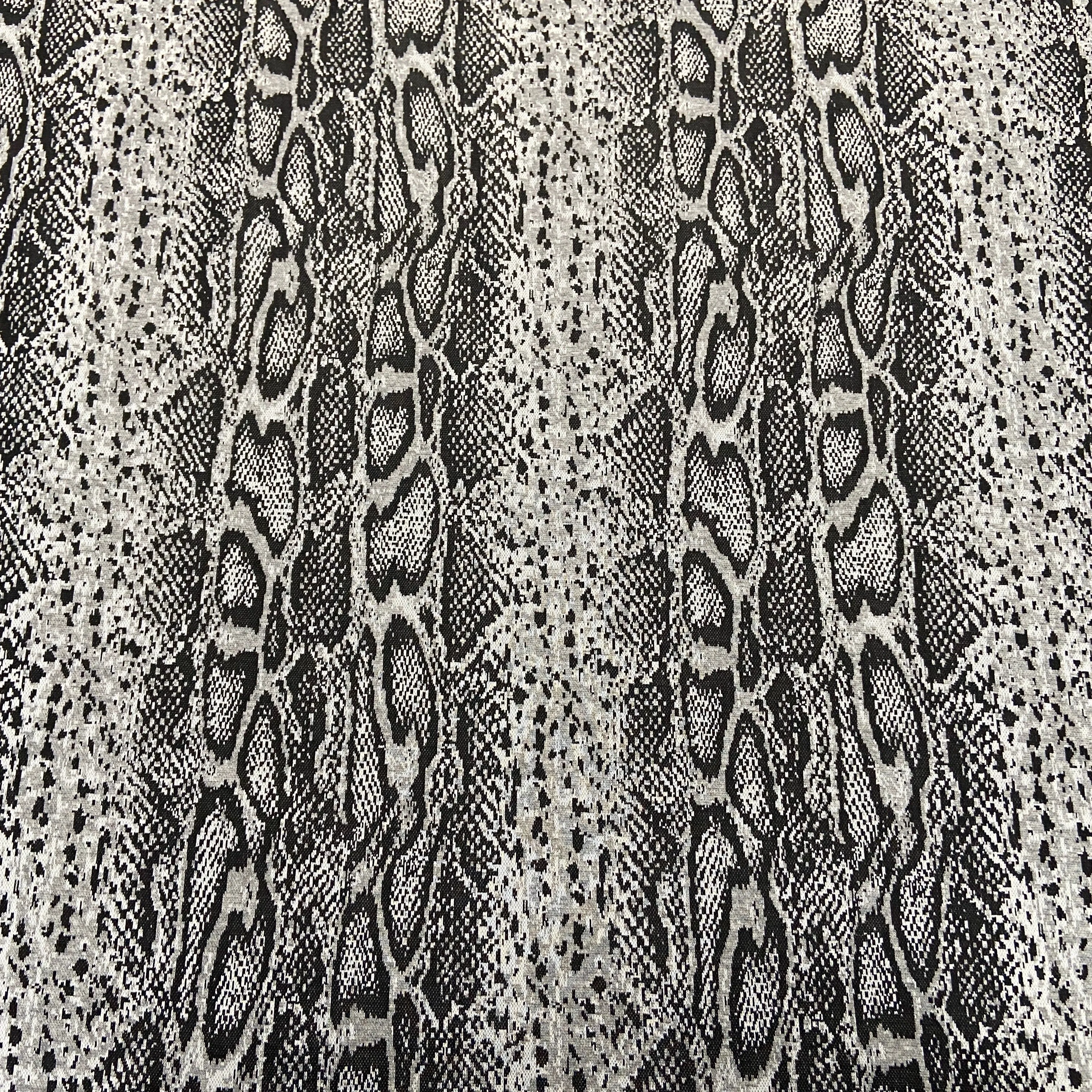 FS720 Jacquard Snake Skin Stretch Knit Fabric Grey