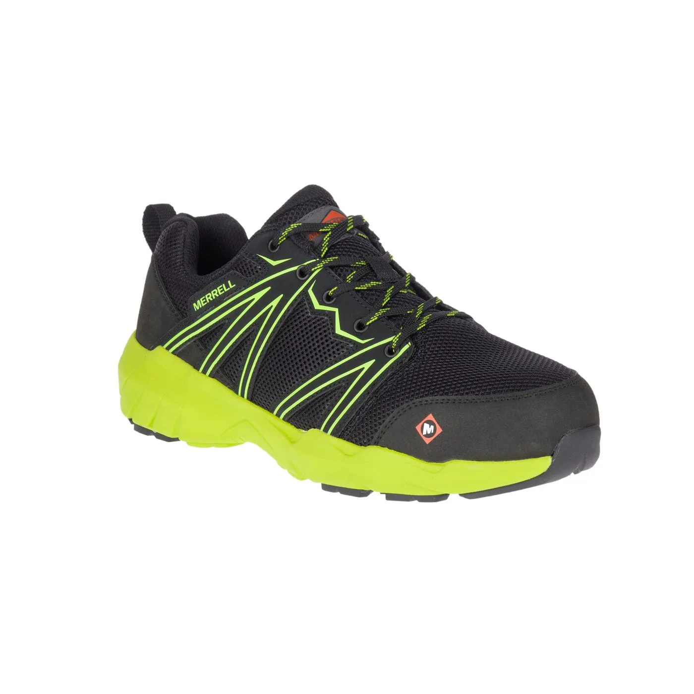 Fullbench Superlite Men's Alloy-Toe Work Shoes Black/Lime