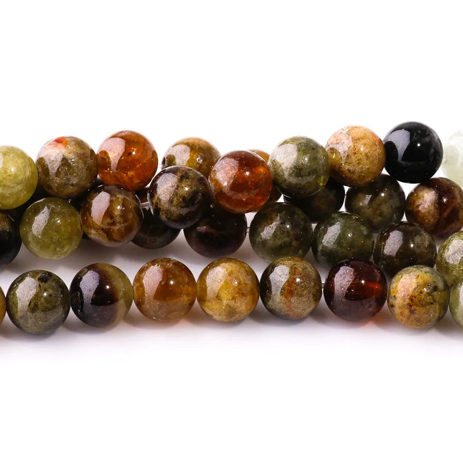 Green Garnet 8mm Round - 8-Inch