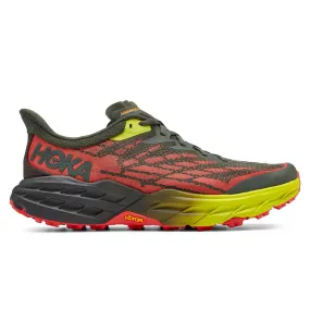 Hoka Speedgoat 5 Wide Mens | Thyme / Fiesta