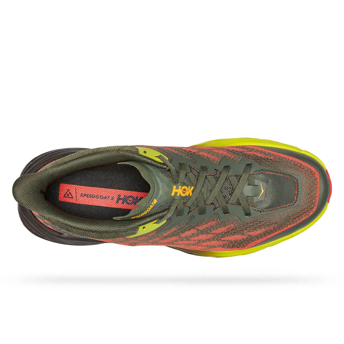 Hoka Speedgoat 5 Wide Mens | Thyme / Fiesta