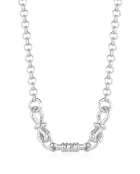 Horsebit Necklace- Silver