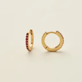 July Birthstone Hoop Earrings