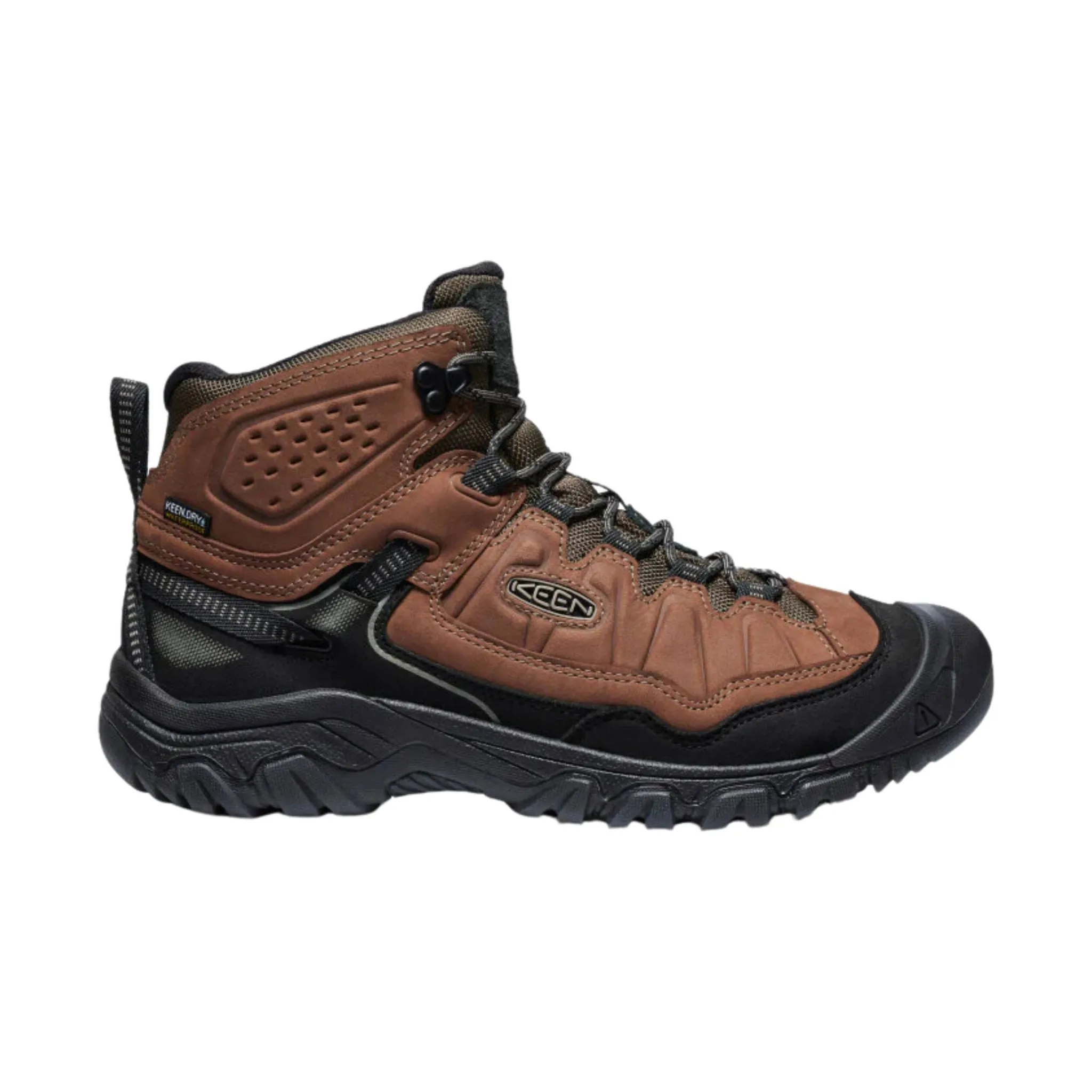 KEEN Men's Targhee IV Mid Waterproof Hiking Boot - Bison/Black