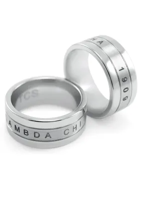 Lambda Chi Alpha Tungsten Ring