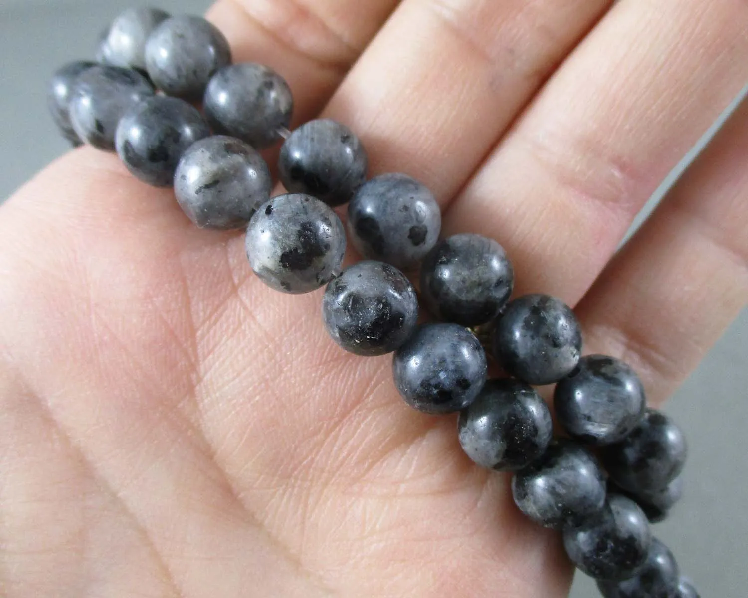 Larvikite Beads Round Various Sizes