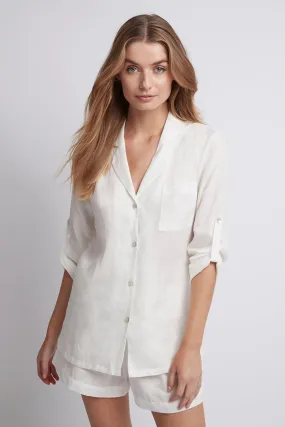 Linen Pyjama Set - White