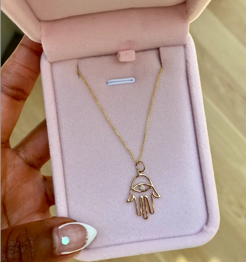 Liv 14k Gold Hamsa Necklace