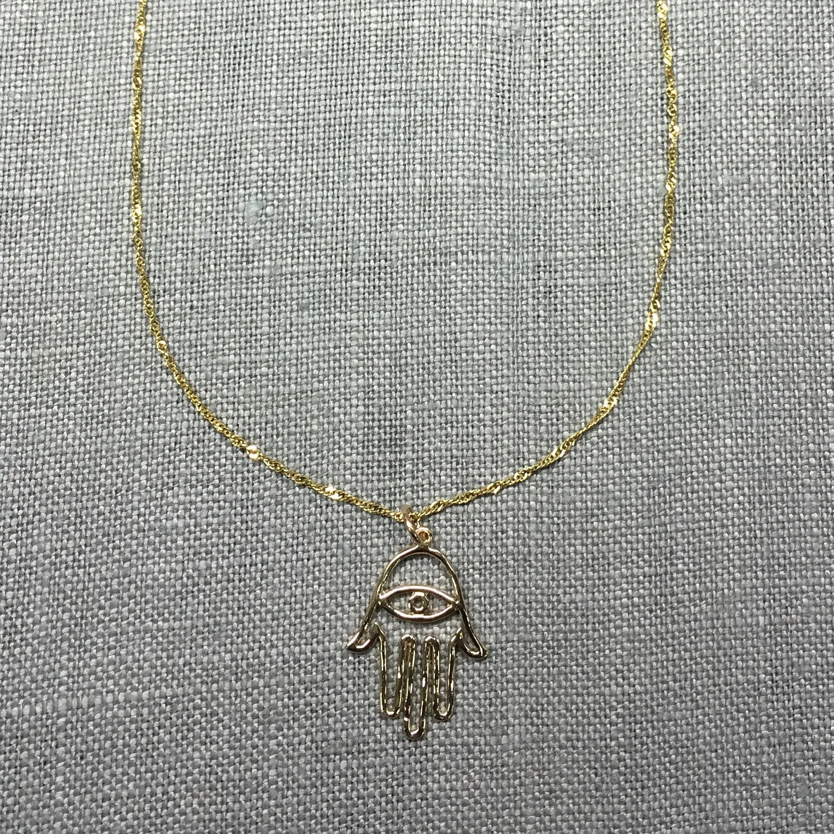 Liv 14k Gold Hamsa Necklace