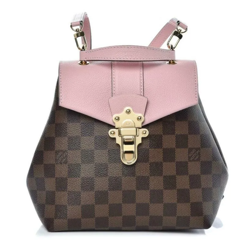 Louis Vuitton Clapton Magnolia Pink Damier Ébène Canvas Backpack