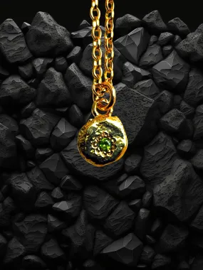 LUNA Pendant - Gold   Peridot