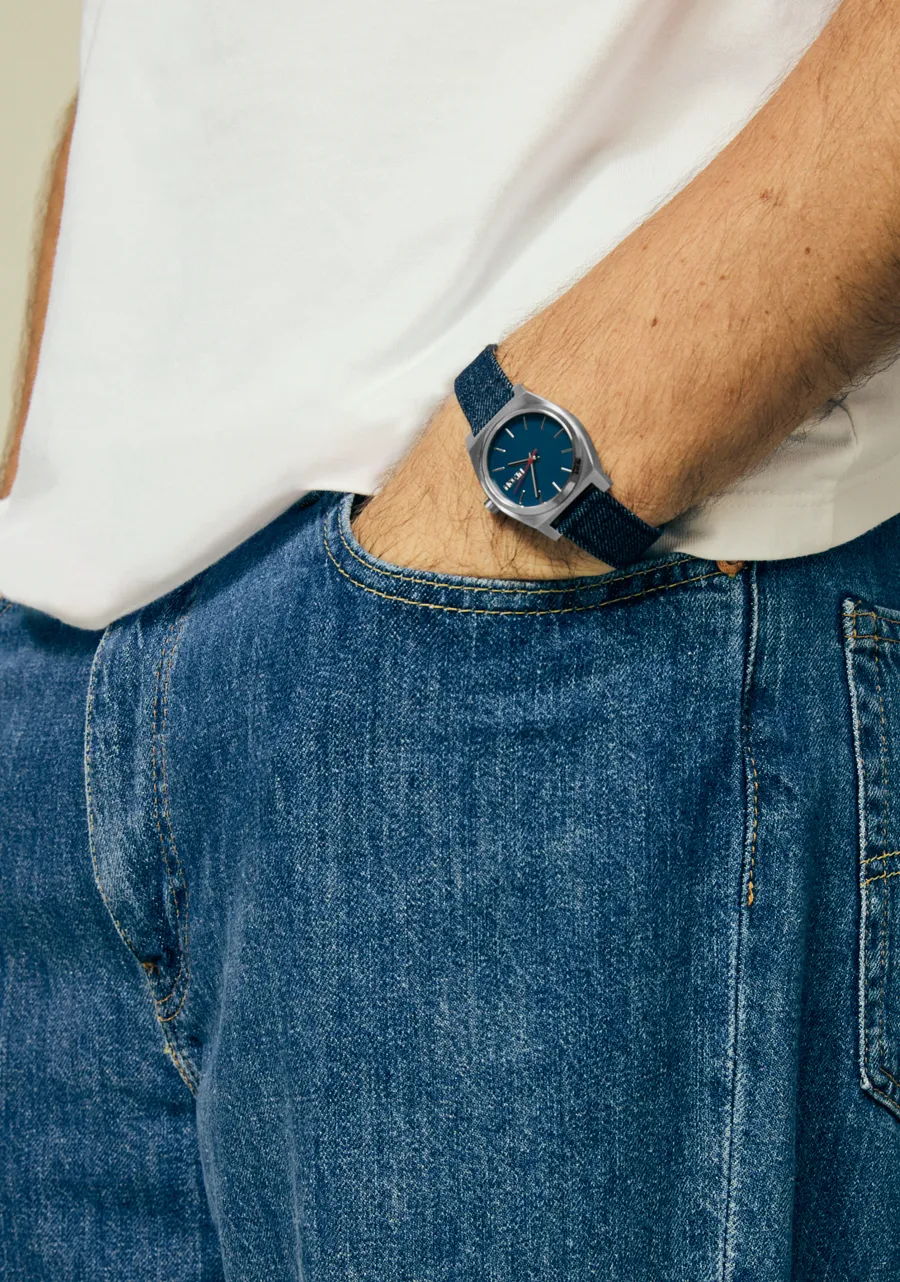 Medium Time Teller Denim - Silver / Indigo / Denim