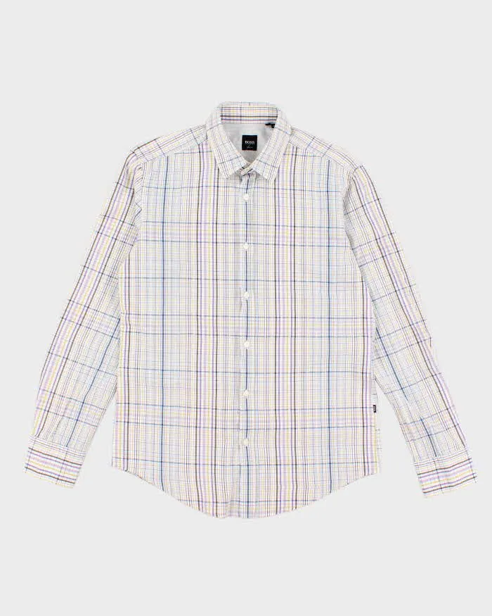 Mens Boss Checked Button Up Shirt - M