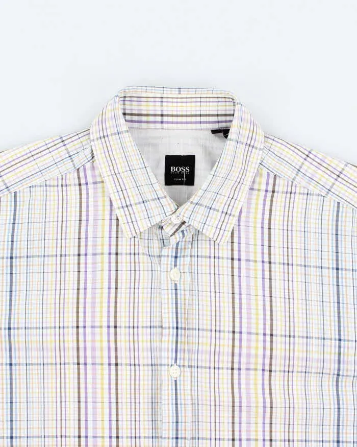 Mens Boss Checked Button Up Shirt - M