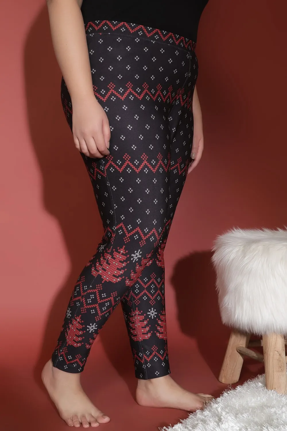 Merry Warm Winter Fleece Leggings