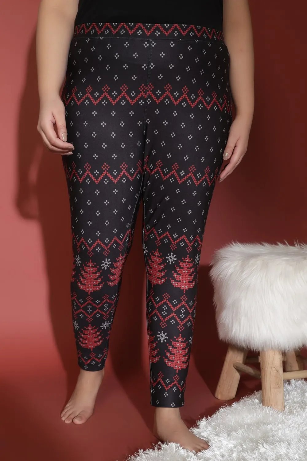 Merry Warm Winter Fleece Leggings