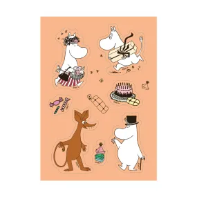 Moomin Party Sticker Postcard - Putinki