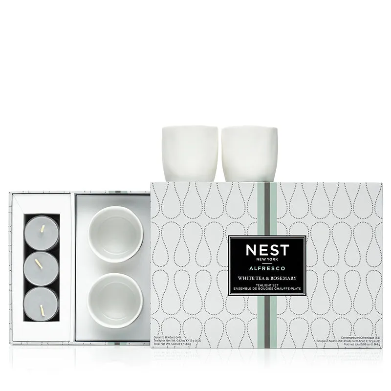 NEST FRAGRANCES | White Tea & Rosemary Alfresco Tealight Set