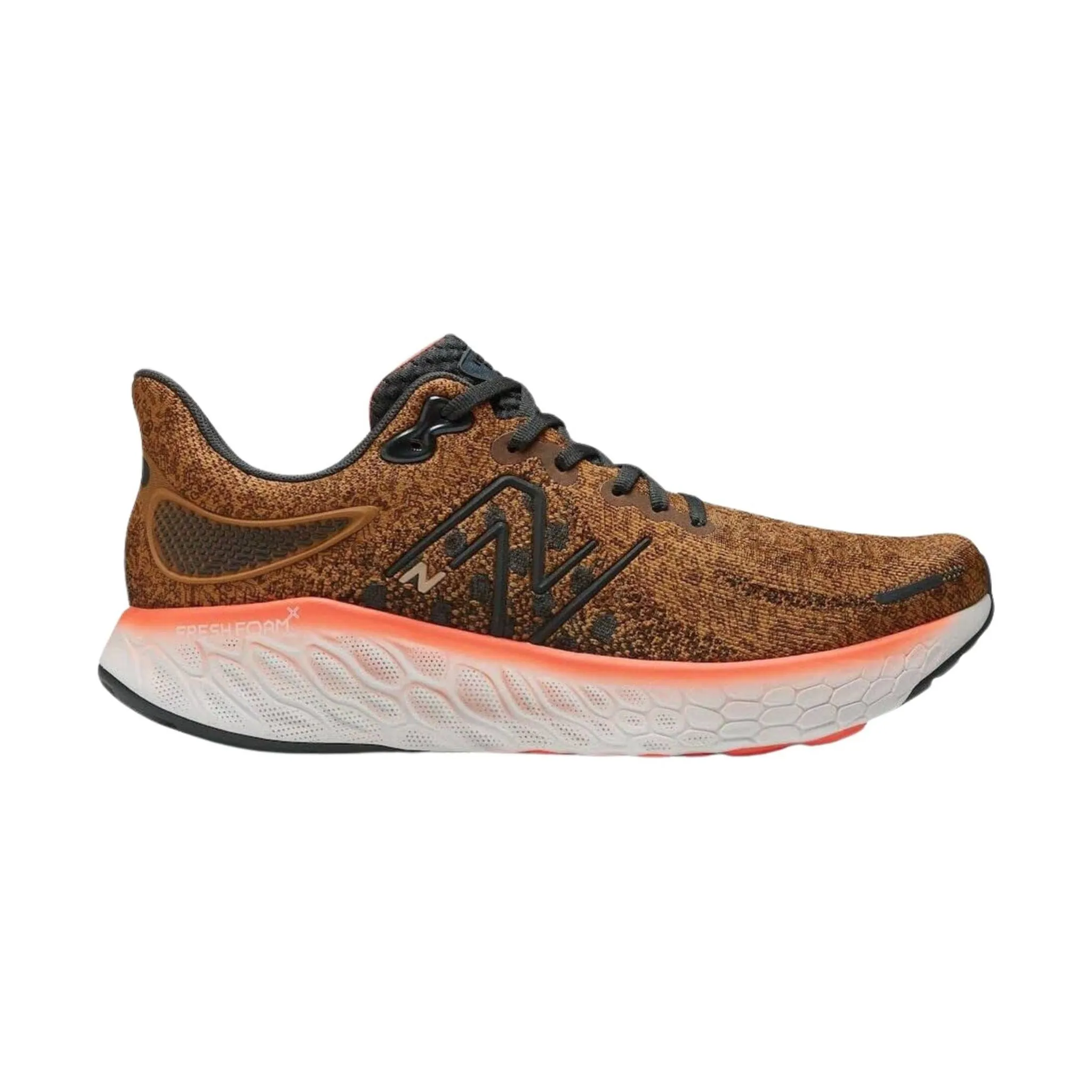 New Balance Men's Fresh Foam 1080v12 Running Shoes - Workwear/Neon Dragonfly/Blacktop