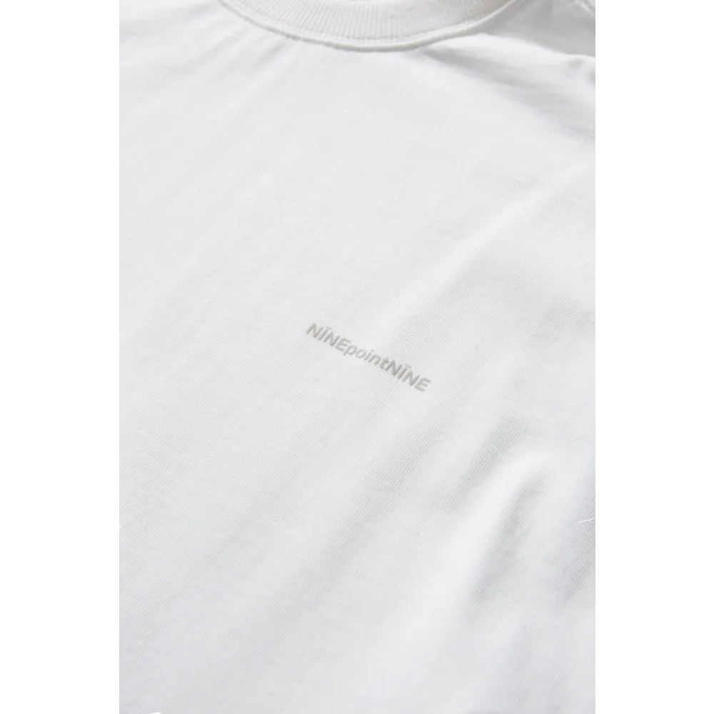 NINE POINT NINE ELEMENT LONG SLEEVES TEE-OFF WHITE