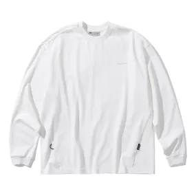 NINE POINT NINE ELEMENT LONG SLEEVES TEE-OFF WHITE