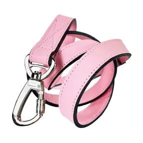 Octagon Dog Leash in Sweet Pink & Nickel