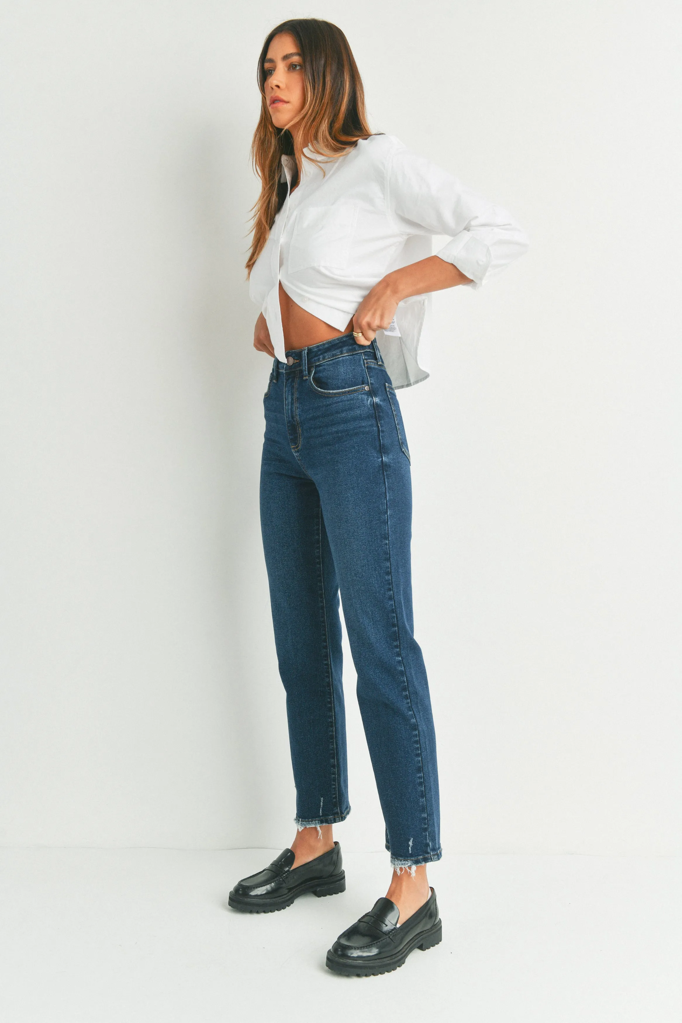 Olivia Straight Leg Jeans Dark