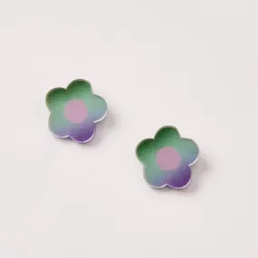 Ombre Daisy Stud - Green Purple