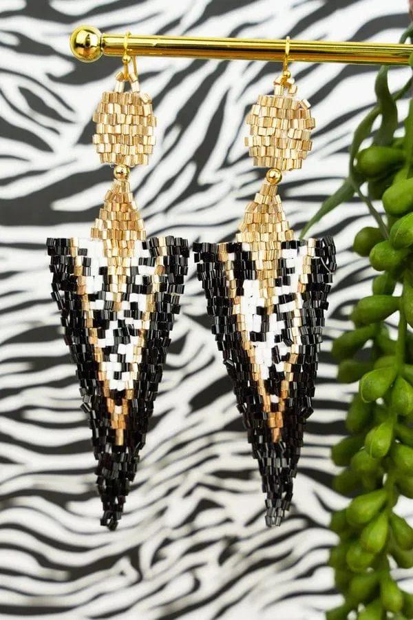 On point beaded earrings