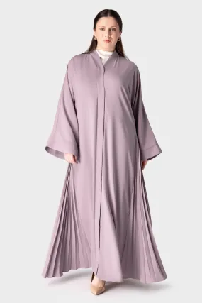 Pink Pleated Abaya Dress