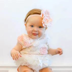 Popatu Infant's Elegant Embroidered Ruffle Tutu Bodysuit