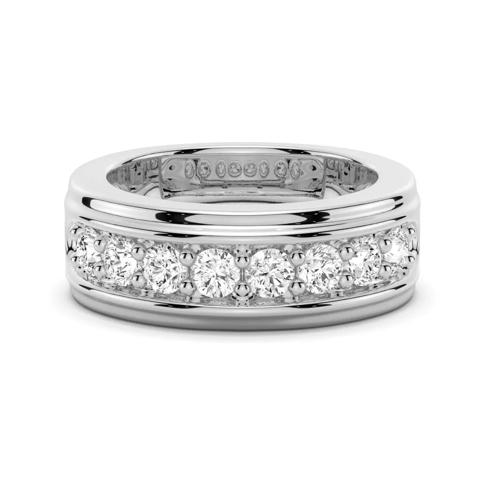 Princess Cut Moissanite With Hidden Halo Bridal Set with Men's Wedding Band