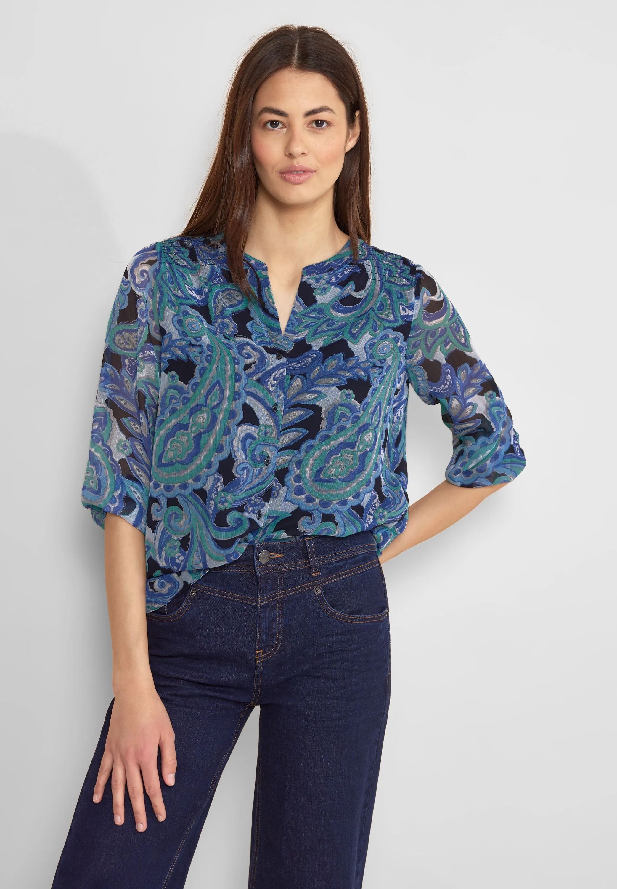 Print Chiffonbluse