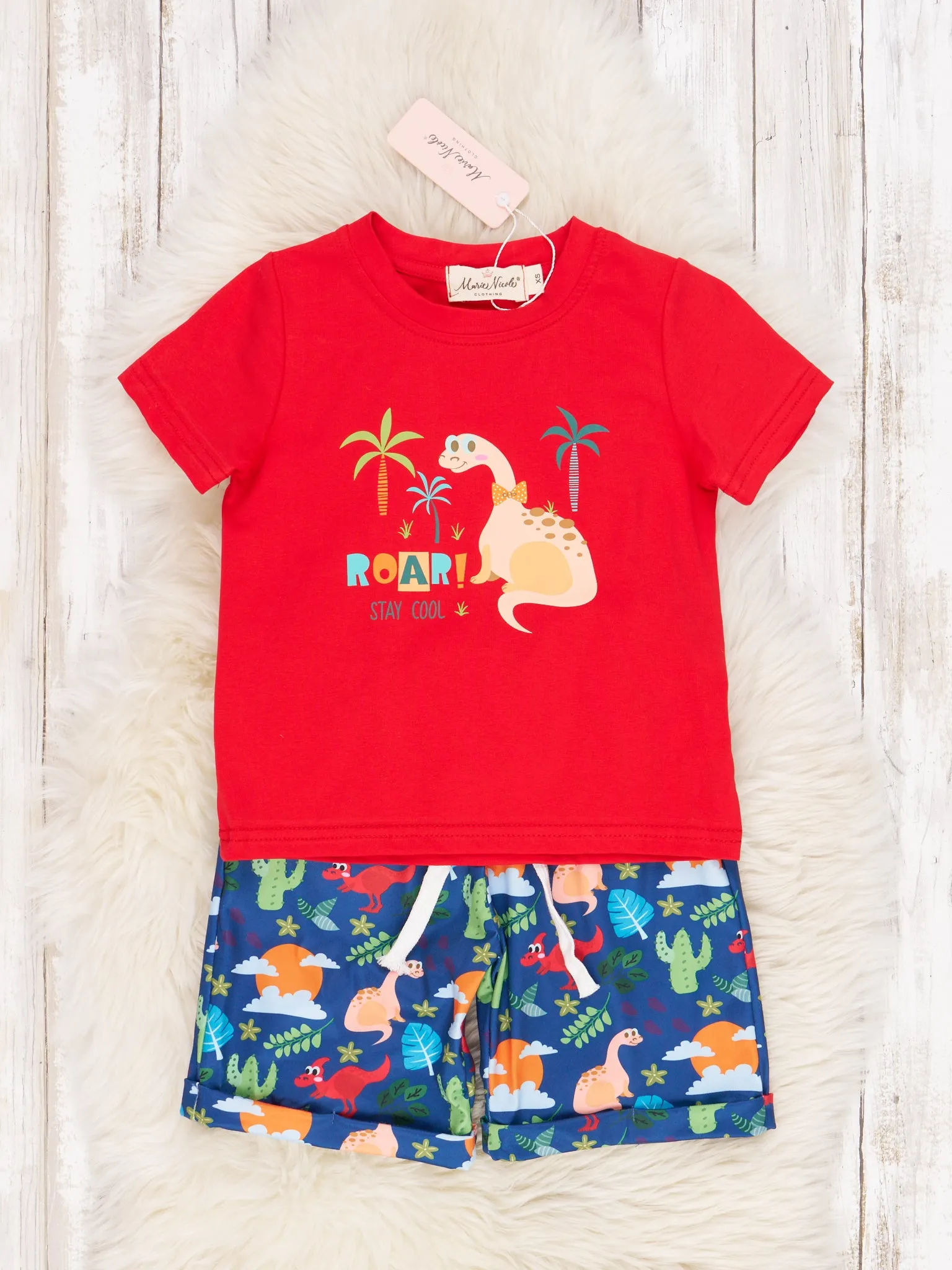 "ROAR!" Red Dinosaur Outfit