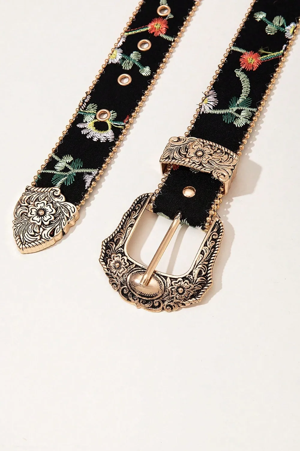 Saddle Up Embroidered Western Belt