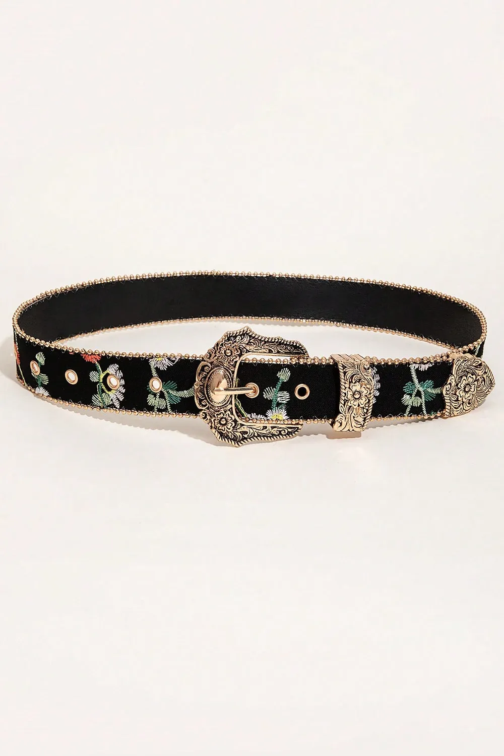 Saddle Up Embroidered Western Belt