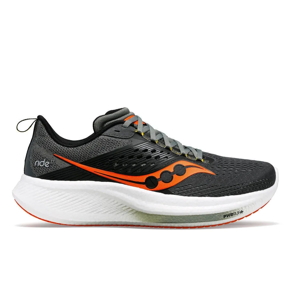 Saucony Ride 17 Wide (Mens) - Shadow/Pepper