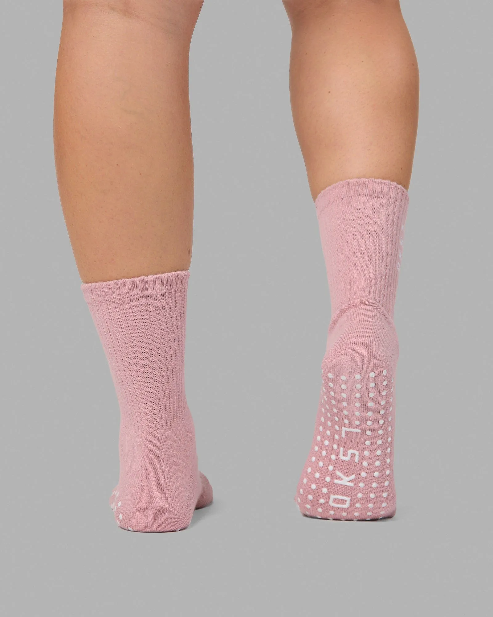 Signal Pilates Socks - Muted Pink-White