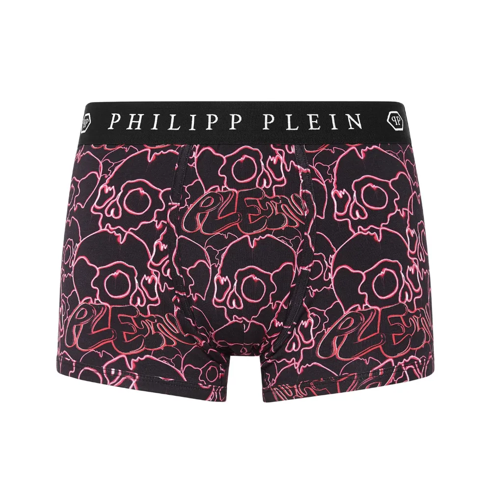 Skull-Print Logo-Waistband Boxers