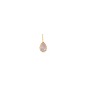 Small Teardrop Gem Charm | Chalcedony