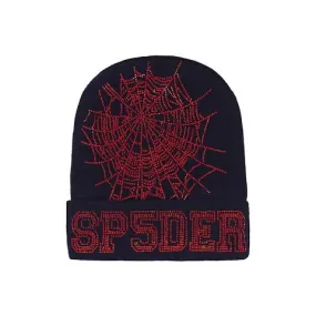 Sp5der Web Beanie Navy/Red