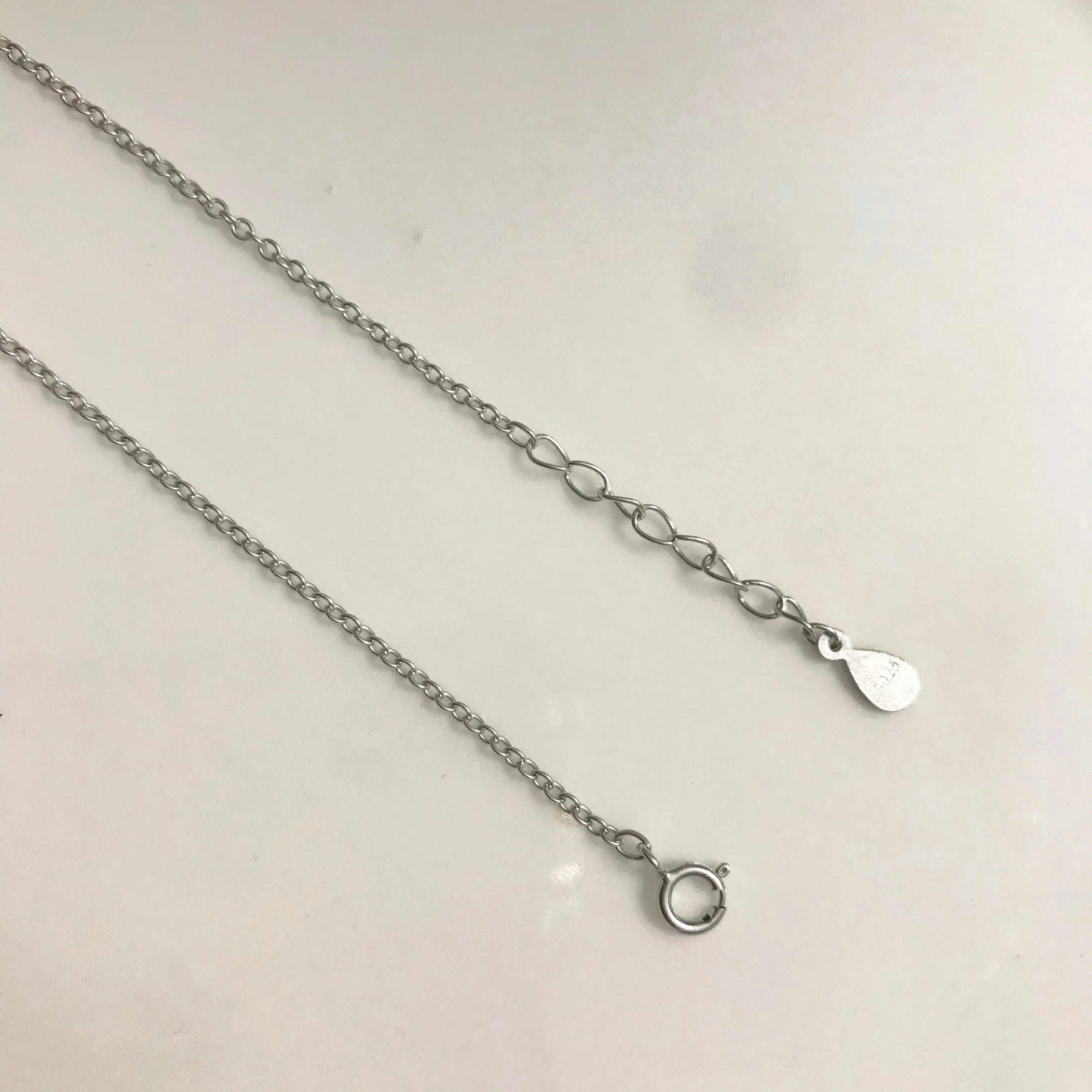 Sterling Silver Sideways Cross Necklace